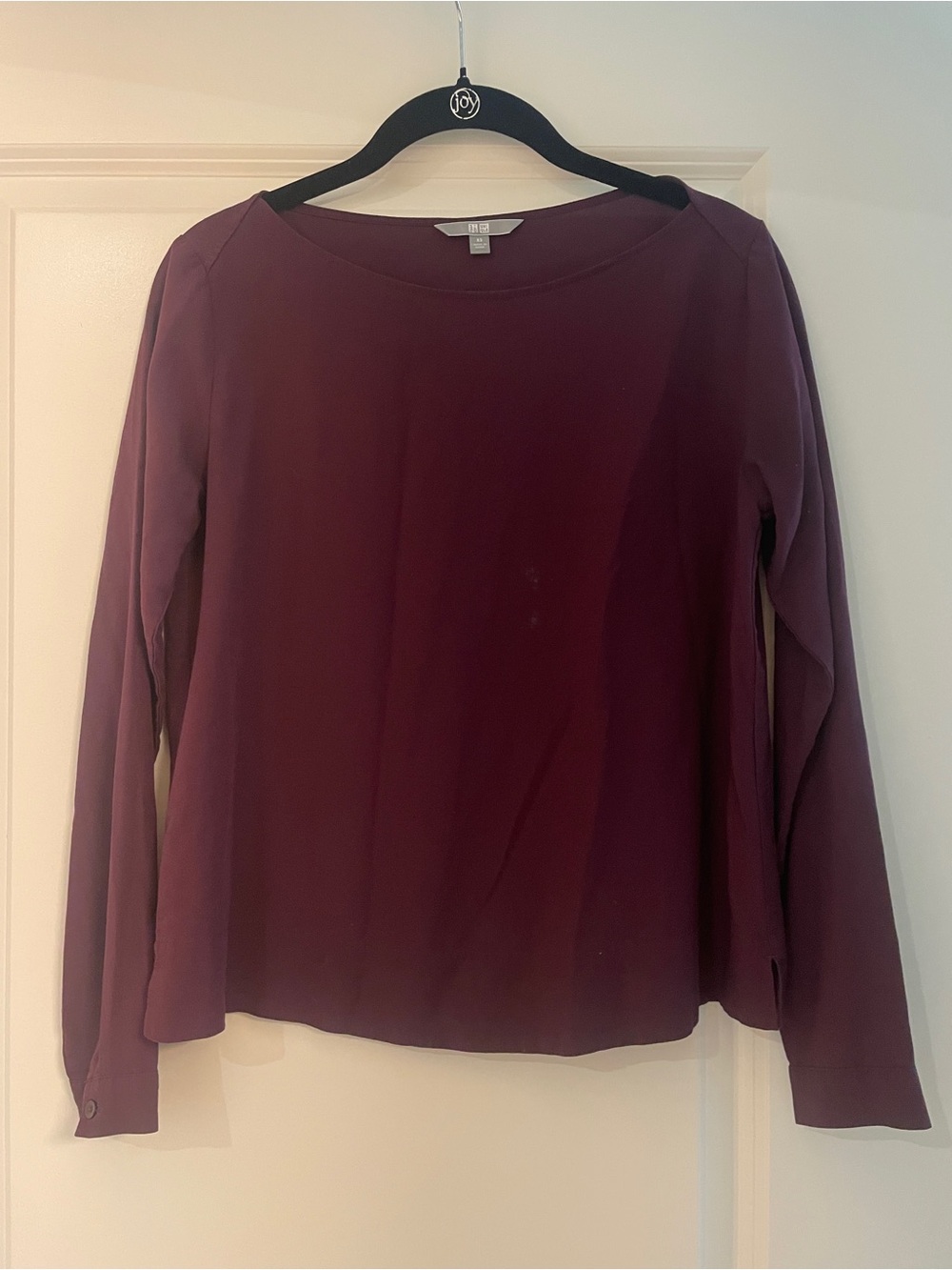 Uniqlo Plum Long-Sleeve Blouse